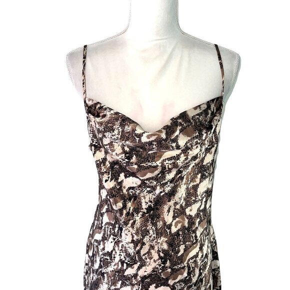 Expressions By California Dynasty Slip Nightgown Womens Size Medium Snake Print - Picture 8 of 12